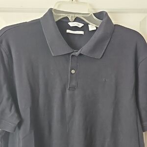 Black Calvin Klein  Polo Shirt Classic Design Large